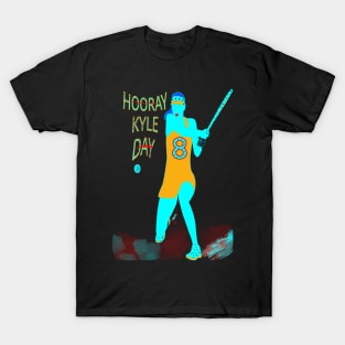 HOORAY KYLE DAY RETRO TENNIS PLAYER GIRL NUMBER 8 T-Shirt